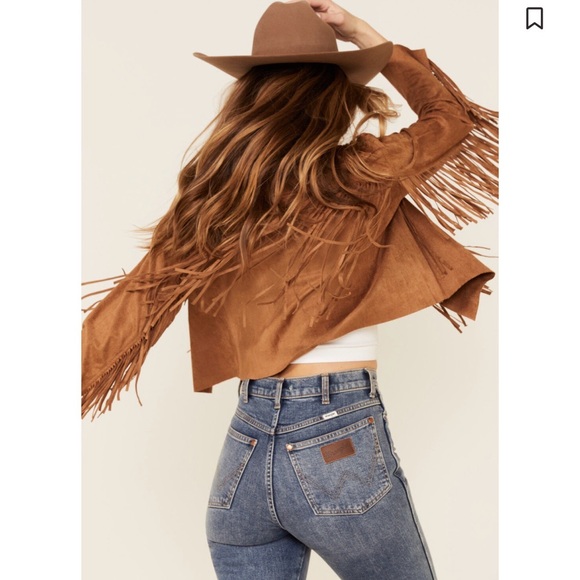 VOCAL WOMEN'S FAUX SUEDE WESTERN FRINGE JACKET small - Picture 3 of 16